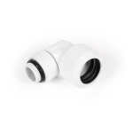 Alphacool Eiszapfen Anschluss 90 Grad G1/4 inch. AG auf 13mm AD Hardtube - drehbar, - Wei&szlig;