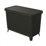Prosperplast Dustbin 2-komorowy Systema black KEDEN
