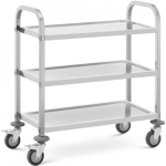 Royal Royal Catering Cart kelnerski cateringowy do serwowania 3 p&oacute;łki 69 x 34 cm do 81 kg