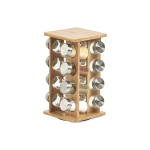 Rotary Rotary Rotating spice rack + 16 jars, 30 cm, bamboo, ZELLER