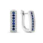 Brilio Brilio Silver Charming silver earrings with blue zircons EA294BW