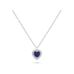 Brilio Brilio Silver Silver necklace Heart with blue zircon NCL158WB