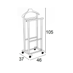 Kuivati Kuivati Arredamenti Italia ARREDAMENTI MIRANO Magamisto riidepuu - 105 x 46 cm, valge
