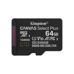 Kingston Kingston Technology Canvas Select Plus Gen3 64 GB MicroSDXC UHS-I Klass 10