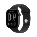 Apple Watch Series 12 (GPS) 46 mm musta alumiiniumkorpus ja must sportband, M/L