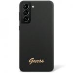 Guess Case Samsung Galaxy S23 GUHCS23SSLSMK Black Hard Case Silicone Vintage Gold Logo