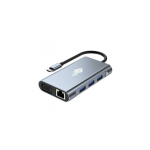 TB 8in1 Adapter USB C HDMI x2 USB VGA RJ45 PD