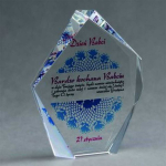 Tryumf LuxorJet color printed glass trophy and case