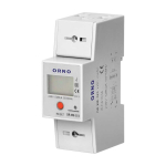 Orno 1-phase power consumption indicator, 80A, MID, RS485, additional indicator, pulse output, RESET button, 2 modules, DIN TH-3