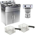 Royal Royal Catering two-chamber fryer with cabinet 400V - 2x10L