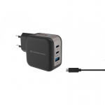 Conceptronic ALTHEA17B mobiilseadme laadija Universaalne Must Vahelduvvool Kiirlaadimine Hoonesisene