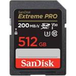 Sandisk Extreme PRO 512 GB SDXC, memory card (black, UHS-I U3,