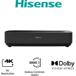 Hisense PL1SE projektsioonteleviisor Ultra l&uuml;hikese viske projektor 2100 ANSI luumenit UHD 4K (3840x2160) Must, Tumehall