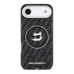 Dėklas Dėklas Karl Lagerfeld IML Choupette pea pealogo MagSafe Apple iPhone Air musta