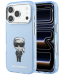 Karl Karl Lagerfeld IML Ikonik Sketch Print MagSafe kate iPhone 18 Pro Max / 17 Pro Max, helesinine