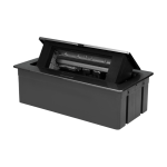 Orno NOEN Furniture cassette recessed into table top with integrated PVC frame for modular sockets 3 x 45x45 mm or 6 x 22.5x45 m
