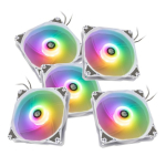 Bitspower Notos RGB PWM fan, 120mm - white, 5 pcs