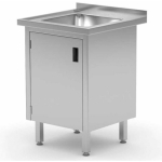 Food Food work sink with hinged door cabinet, welded 60x60x85 cm - Hendi 813522