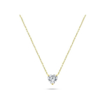 Brilio Brilio Silver Sparkling Gold Plated Heart Necklace NCL53Y