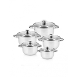 Pot Pot set Rosberg R51210O10, 18/20/22/24/26 cm., Stainless steel