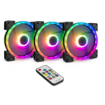 Inter-Tech Argus RGB-Fan Set RS-14 Arvuti korpus Ventilaator 14 cm Must