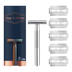 King King C. Gillette Safety Double Edge Razor for Men + Spare Blades 5 pcs