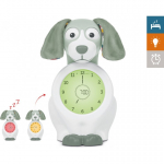 Alarm Alarm clock teaching a Zazu Davy sleep rhythm, dog, green
