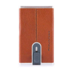 Piquadro, Piquadro, Piquadro, Leather, Card Holder, Square Sliding System, Arancio, Unisex