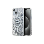 Case Case Karl Lagerfeld KLHMP15MLGCHSGH iPhone 15 Plus / 14 Plus 6.7" hardcase transparent Liquid Glitter Choupette Head Magsafe