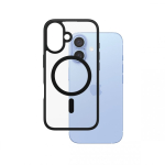 PanzerGlass &reg; HardCase Transparent w. Black MagSafe & Frame iPhone 16 mobiiltelefoni &uuml;mbris Kate L&auml;bipaistev