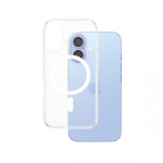 PanzerGlass &reg; HardCase Transparent w. White MagSafe iPhone 16 mobiiltelefoni &uuml;mbris Kate L&auml;bipaistev