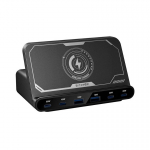 Blitzwolf BW-S27 160W, 2xUSB-A, 4xUSB-C, 15W wireless charger (black)