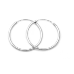 Beneto Elegant round earrings in silver AGUC351 / N
