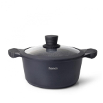 Fissman Frying pan PRESTIGE 20x9.5cm / 2.4l with glass lid (aluminum)