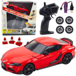 Lean Lean Toys Drift Sports Car Interchangeable Wheels Remote Control RC 4WD Red