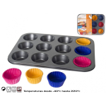 Mittenakkuv Mittenakkuv terasest muffinivorm 12 muffinile, &Oslash;6 cm, 60 pabervo