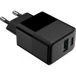FoneKit Double 20W charger, USB-C + USB-A, black