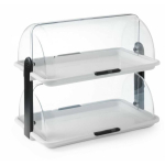 Hendi two-story showcase with RollTop cover