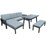 Outdoor Outdoor furniture set Garden furniture set DELGADO corner sofa, table and bench