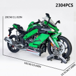 Jie Jie Star Kawasaki Ninja 1000SX Sports Motorcycle Building Blocks Set 2304pcs.