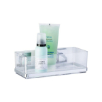 Quadro Quadro rectangular bathroom shelf with transparent container, Vacuum-Loc, shower, WENKO