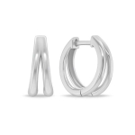 Brilio Brilio Silver Fashionable silver hoop earrings EA1153W