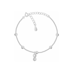 Brilio Brilio Silver Infinity Silver Bracelet with Zircons BRC145W