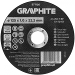 Grafiit Grafiit Pjovimo disk, korund, metallile/INOX, 125 x 1,0 x 22,2 mm, 41 A60-T-BF, 110 tk. karbis