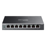 TP-Link Omada ES208GP v&otilde;rgul&uuml;liti Juhitav L2 Gigabit Ethernet (10/100/1000) Power over Ethernet tugi DIN rail Must