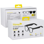 Nutitelefonid Nutitelefonid Titmo G-200 mustad muusika ja salvestamisega (selge klaas)