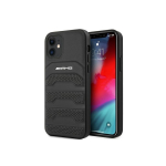 Mercedes AMG AMHCP12SGSEBK iPhone 12 mini 5.4" black/black hardcase Leather Debossed Lines