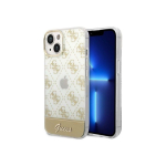 Case Case Guess GUHCP14MHG4MHG iPhone 14 Plus 6.7 inch Gold / Gold Hard Case 4G Pattern Script