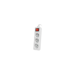 Lanberg PS1-03E-0300-W pikendusjuhe 3 m 3 vahelduvvoolu kontakt Hoonesisene Valge
