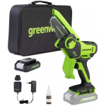 Chainsaw Chainsaw Greenworks G24MCS10K2 24 V 1x2.0 Ah battery.